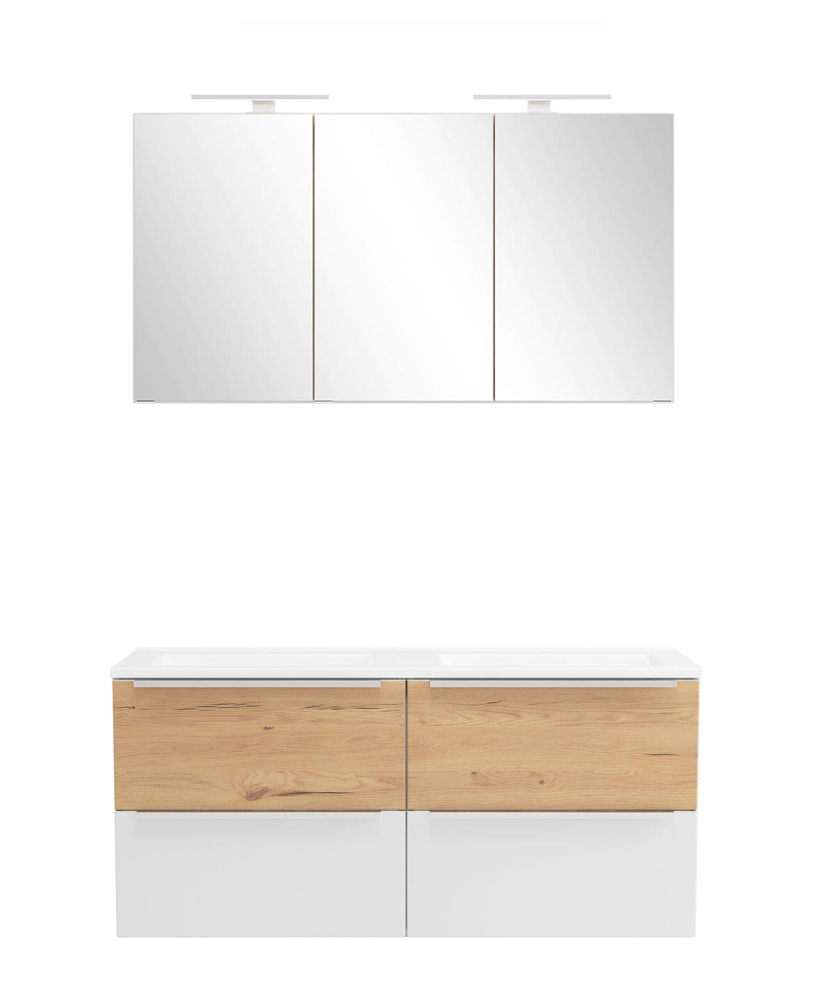 BADEZIMMER  in 120 cm  - Wildeiche/Schwarz, Trend, Glas/Holzwerkstoff (120cm) - Held