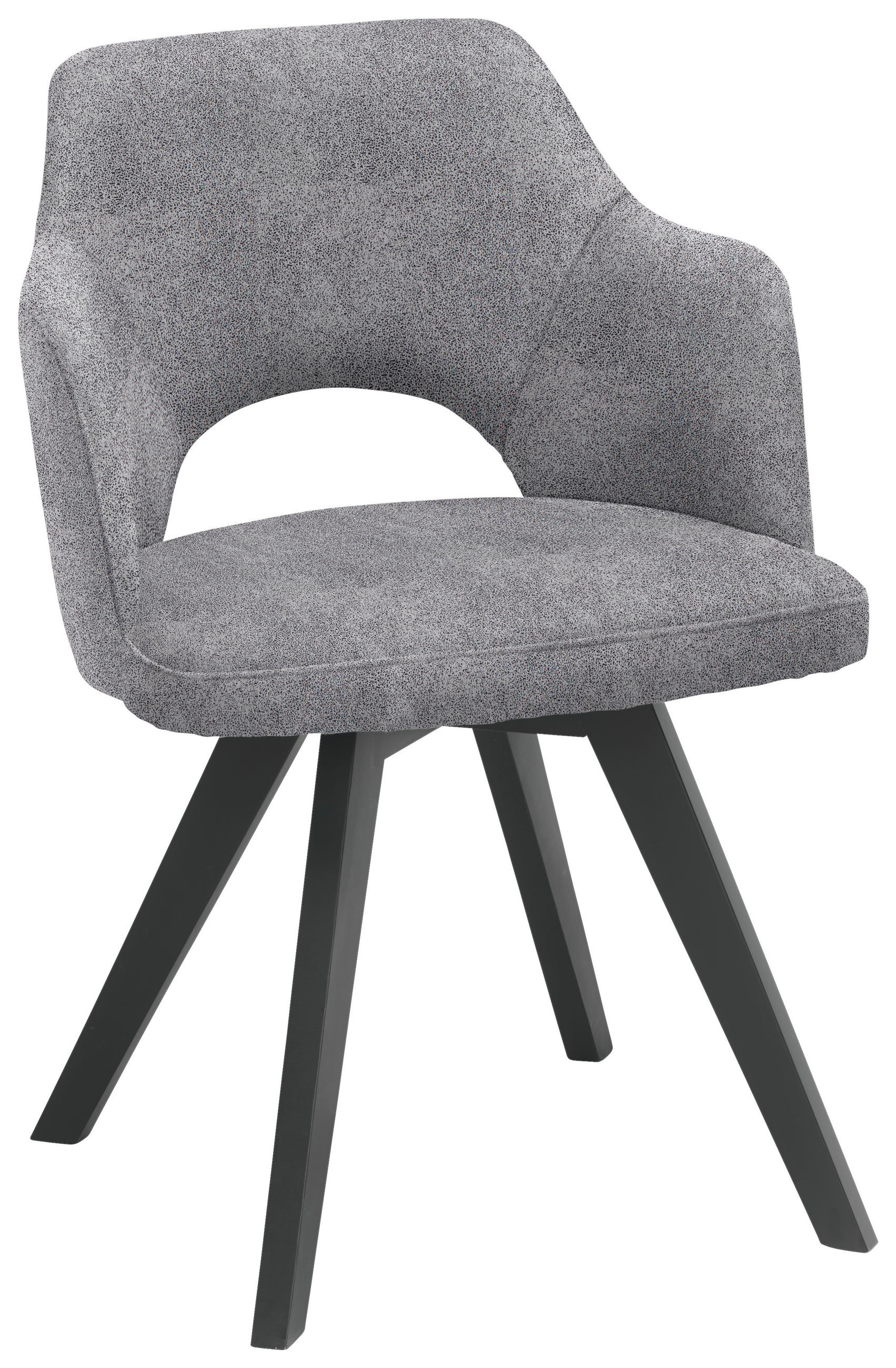 NASLANJAČ, les, tekstil siva, črna  - siva/črna, Design, tekstil/les (53/81/60cm) - Venda