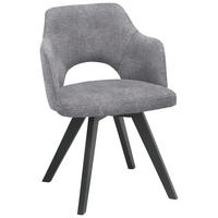 STOLICA S NASLONOM ZA RUKE  siva, crna  drvo, tekstil      - siva/crna, Design, drvo/tekstil (53/81/60cm) - Venda