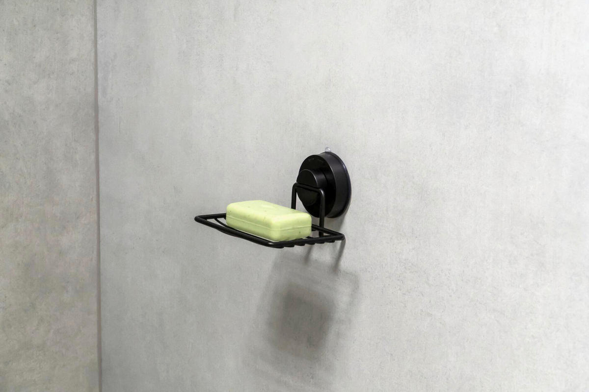 Suport Pentru Săpun metal  - negru, Basics, metal (13/8/12,2cm) - Sadena