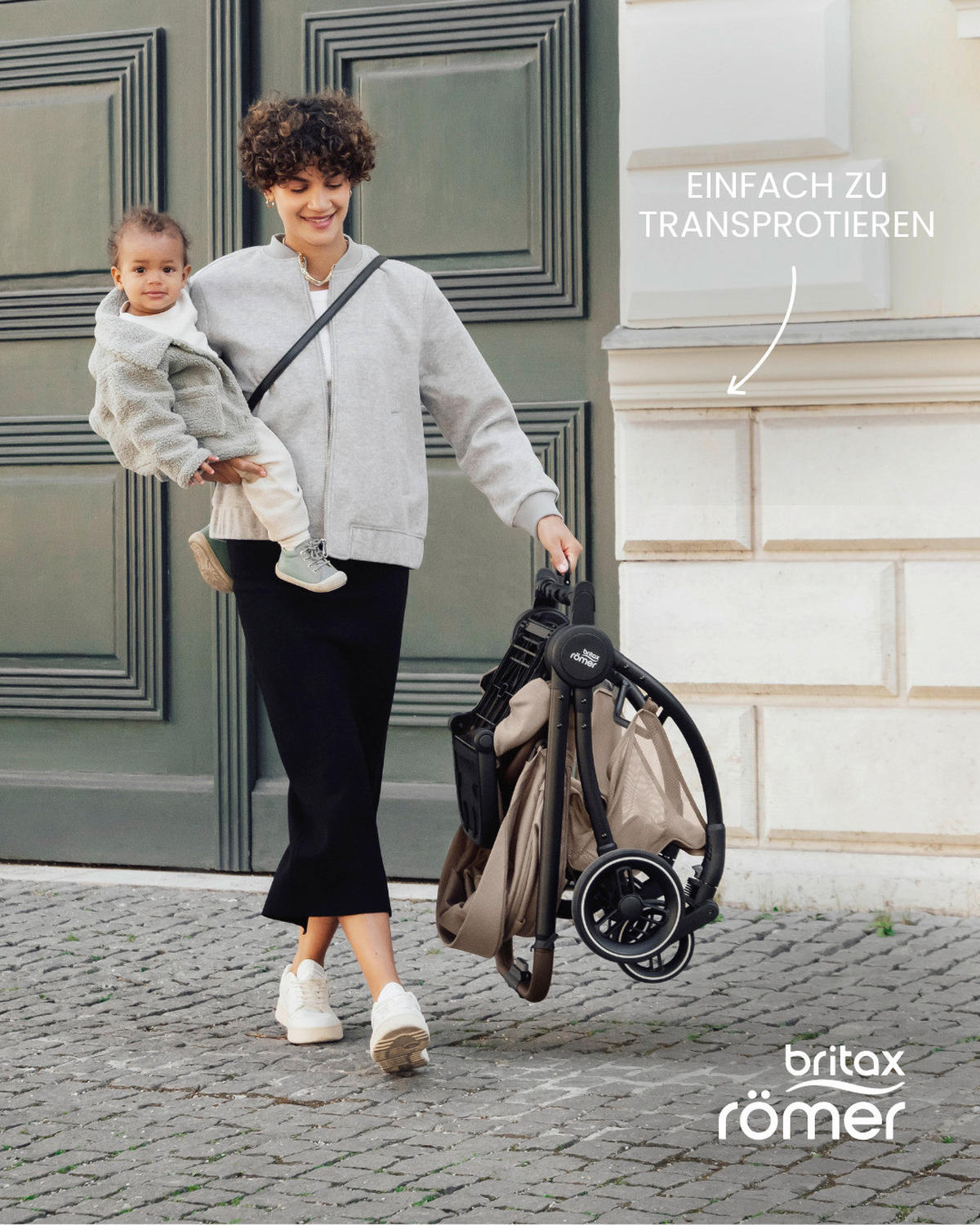 KINDERWAGEN Rio  - Hellbraun/Grau, Basics, Textil/Metall (55/120/93cm) - Britax Römer Diamond