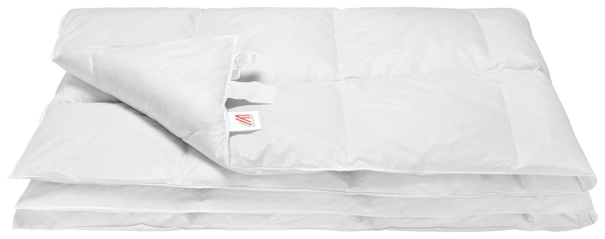 GANZJAHRESDECKE  140/200 cm 100 % Daunen  - Weiß, Basics, Textil (140/200cm) - Sleeptex