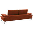 3-SITZER-SOFA in Leder Cognac  - Cognac/Schwarz, Design, Leder/Metall (238/86/94cm) - Dieter Knoll