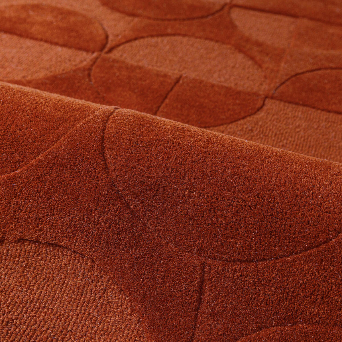 WOLLTEPPICH 160/160 cm Gigi Terracotta  - Terracotta, Basics, Textil (160/160cm) - Flair Rugs