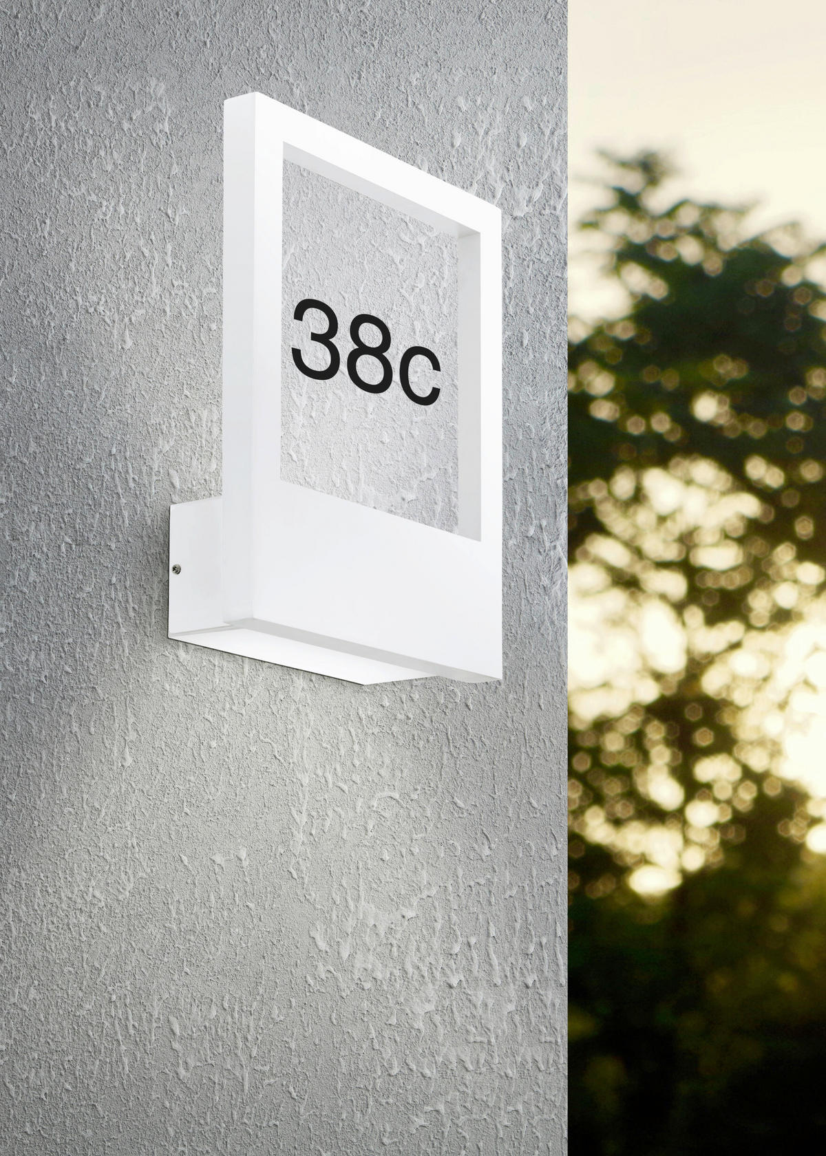 AUßENWANDLEUCHTE 33,5/4/24 cm   - Klar/Weiß, Design, Glas/Kunststoff (33,5/4/24cm) - Eglo