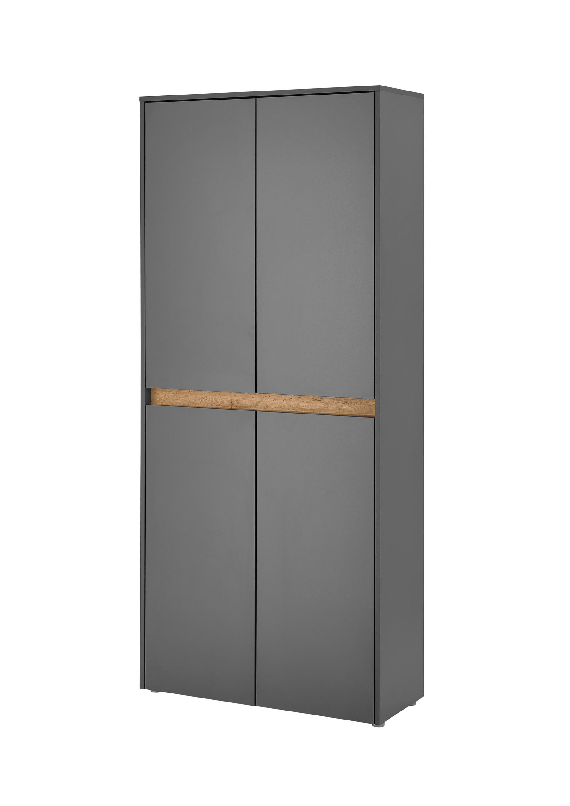 SCHUHSCHRANK Anthrazit, Eiche Wotan  - Anthrazit/Eiche Wotan, Design, Holzwerkstoff/Kunststoff (85/195/35cm) - Modante