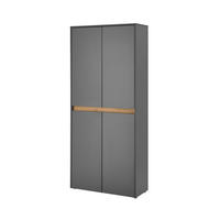 SCHUHSCHRANK Anthrazit, Eiche Wotan  - Anthrazit/Eiche Wotan, Design, Holzwerkstoff/Kunststoff (85/195/35cm) - Modante