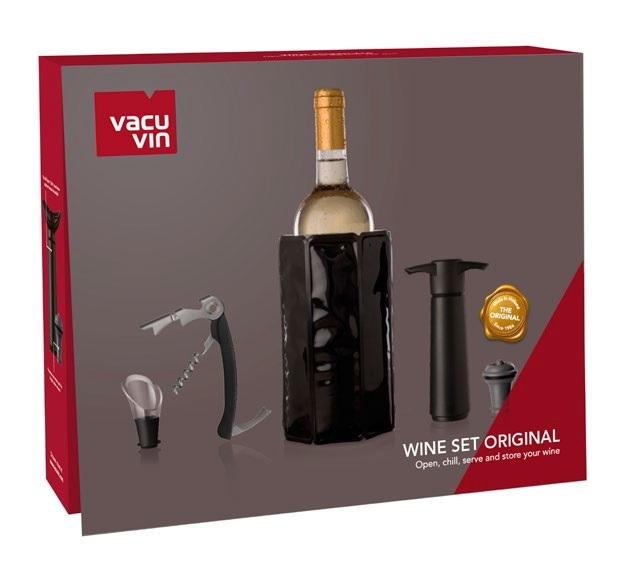 SET PRIBORA ZA VINO - srebrna/crna, Osnovno, plastika (27.2/22.4/5.7cm) - Vacu Vin