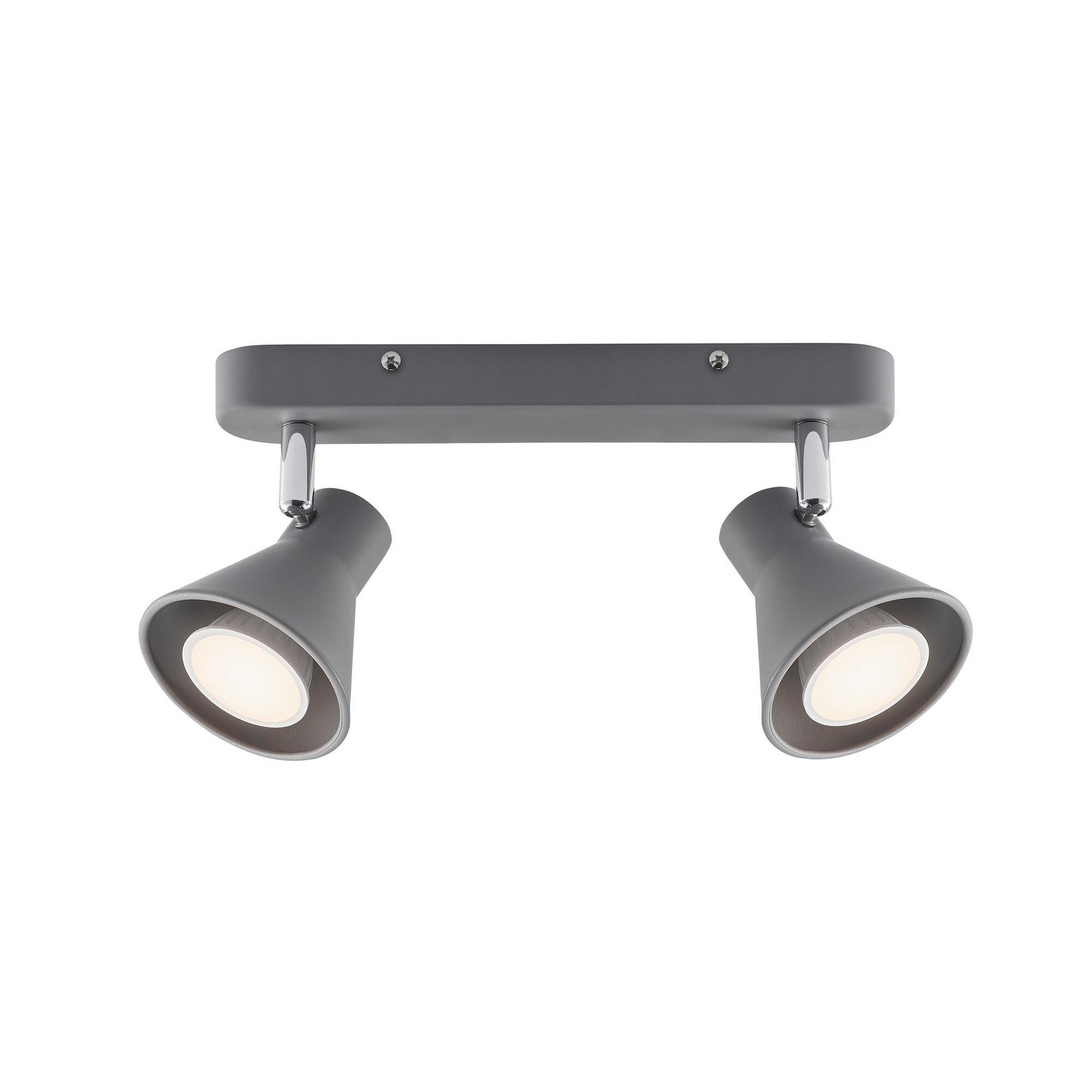 DECKENSPOTS Eik 15/8,5/28,5 cm  - Grau, Design, Metall (15/8,5/28,5cm) - Nordlux