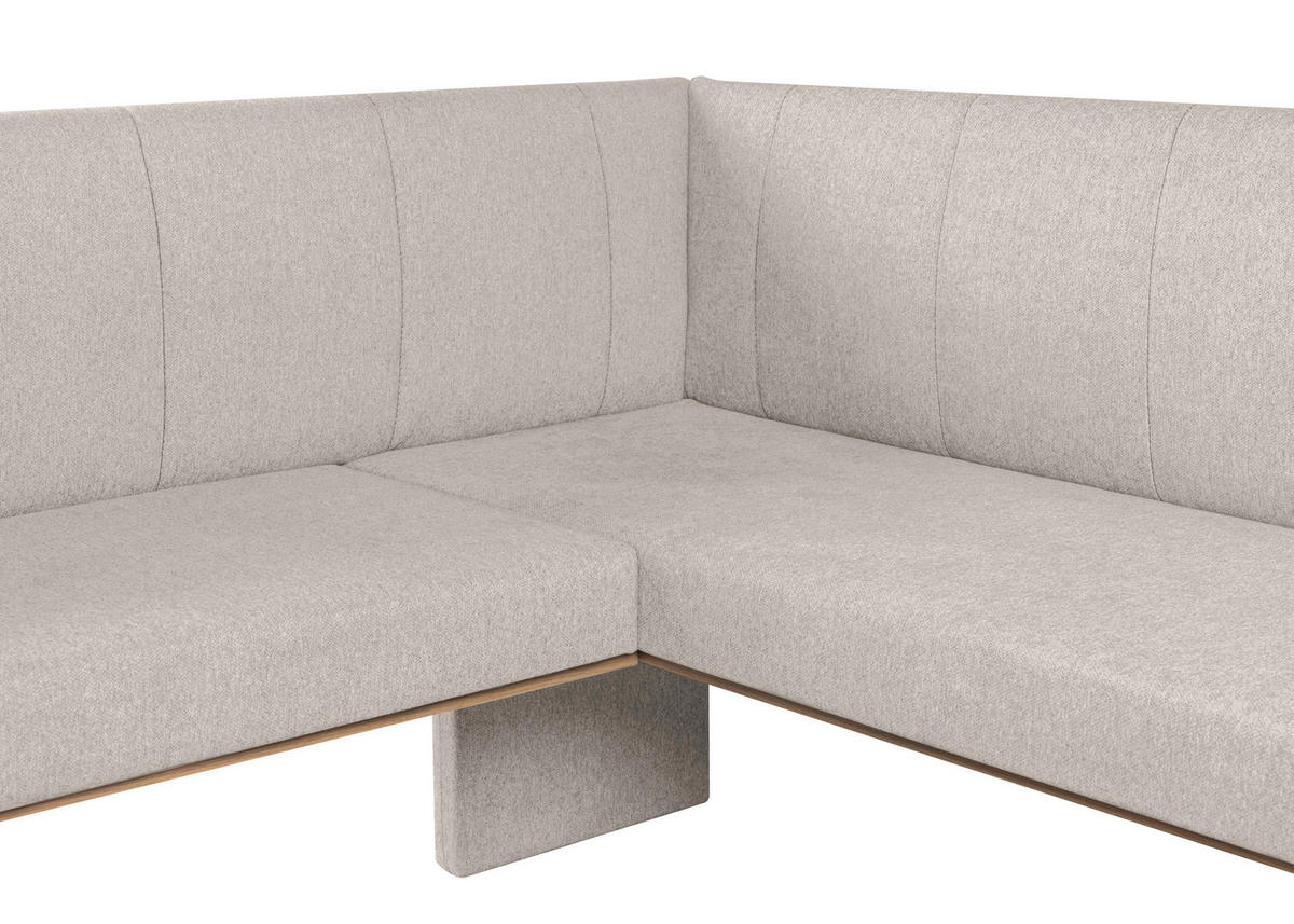 ECKBANK 150/185 cm Webstoff Beige   - Eichefarben/Beige, KONVENTIONELL, Textil (150/185cm) - Livetastic