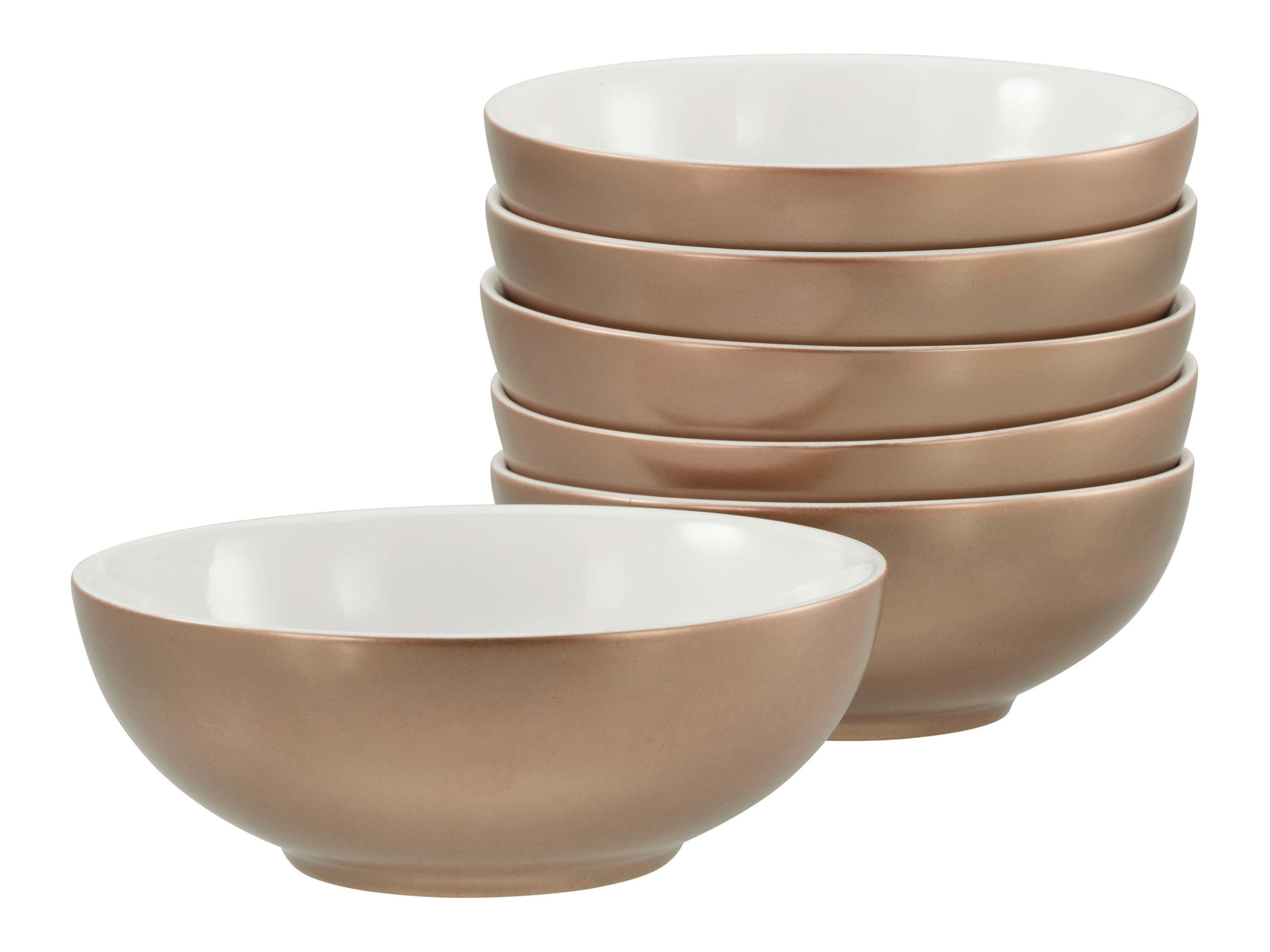 SKÅL 6 delar Golden Days Weiss - vit/guldfärgad, Basics, keramik - Creatable