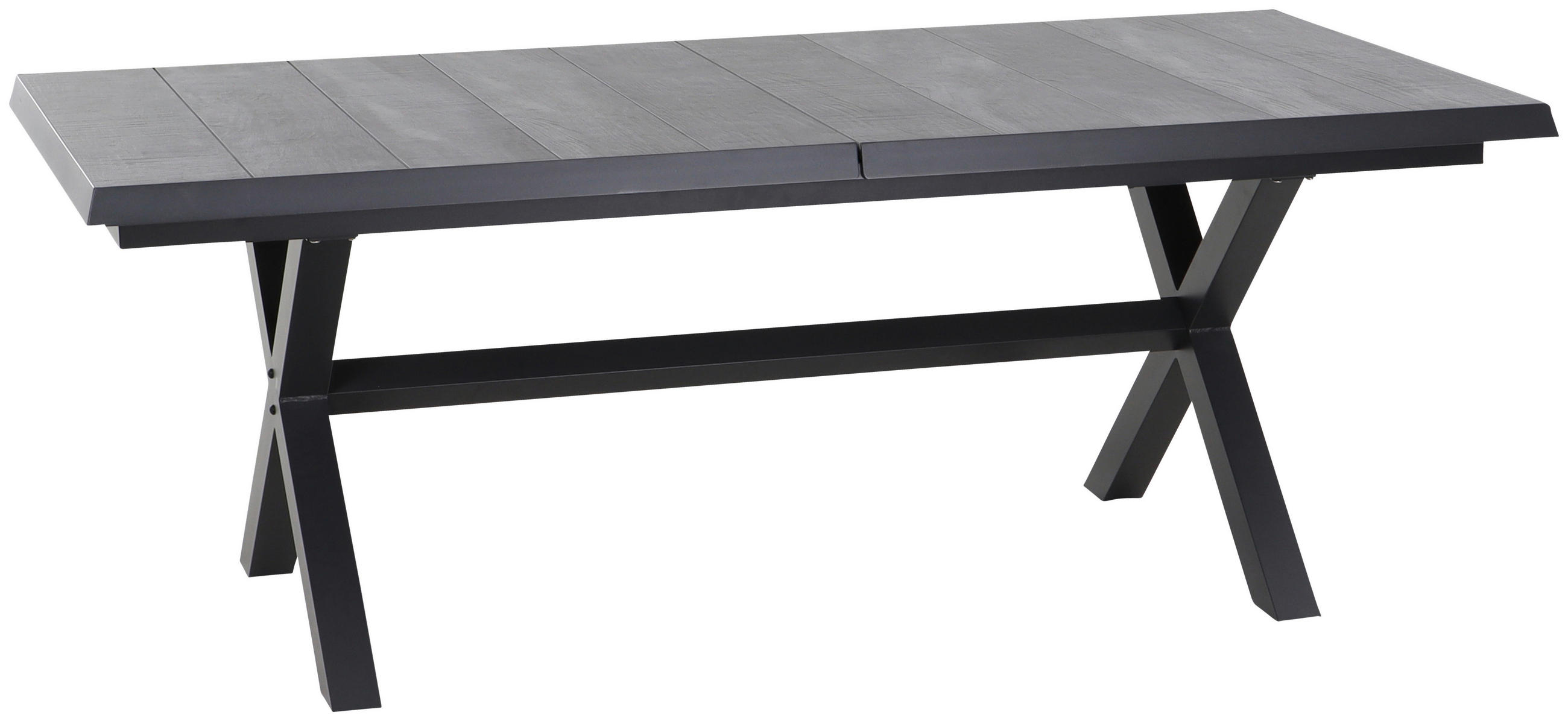 Siena Garden Gartentisch Anthrazit, Schiefer 100x77x200-265 cm