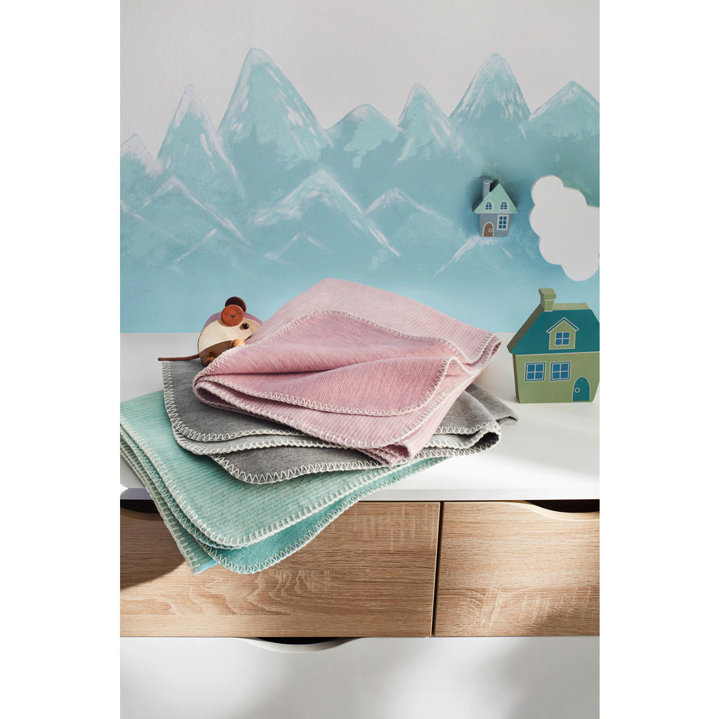 Thumbnail - Bio:Vio Plaid Leela, Grau, Textil, Streifen, 140x200 cm, Grüner Punkt, Textiles Vertrauen - Oeko-Tex®, Made in Germany, ...