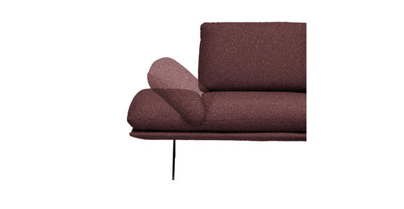 ECKSOFA  in Flachgewebe Bordeaux  234/155 cm  - Bordeaux/Schwarz, Design, Textil/Metall (234/155cm) - Dieter Knoll