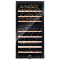 WEINKÜHLSCHRANK DX-94.270DBK  - Schwarz, Basics, Glas/Holz (59,5/121,5/68cm)