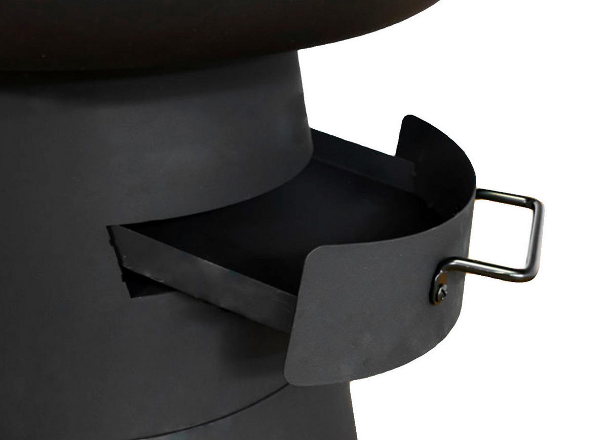 HOLZKOHLEGRILL - Silberfarben/Schwarz, MODERN, Metall (58/83/58cm) - Gardenson
