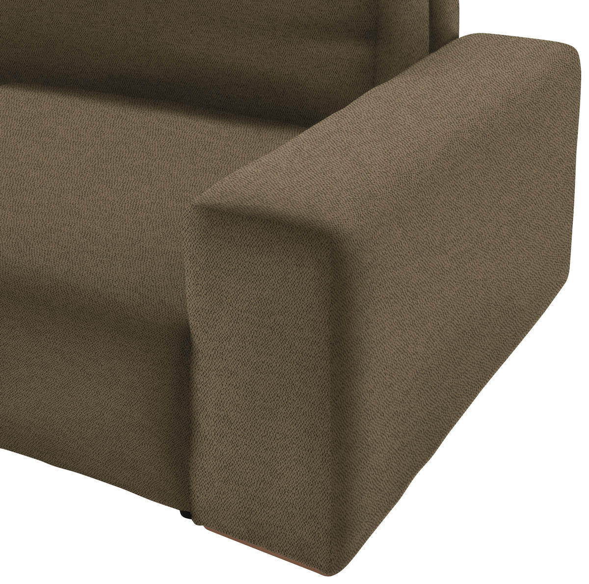 SCHLAFSOFA Flachgewebe Grün  - Buchefarben/Schwarz, KONVENTIONELL, Holz/Kunststoff (255/86/123cm) - Livetastic
