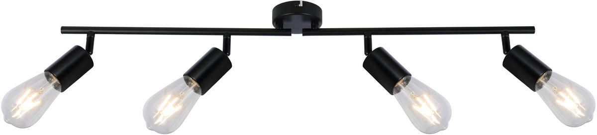 BODOVÉ SVÍTIDLO, 60 W/E27,  - černá, Basics, kov (80/8,5/15,5cm) - Boxxx