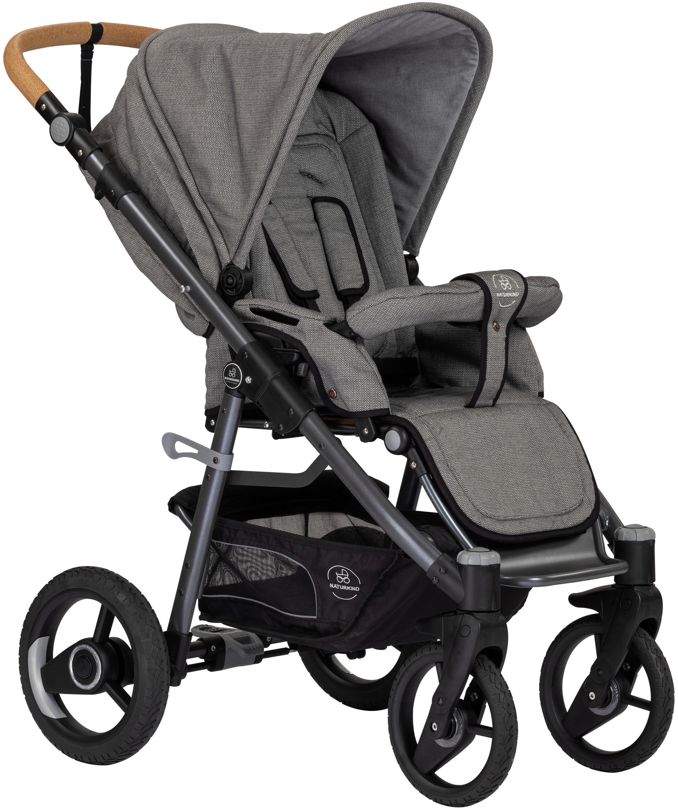 KINDERWAGEN LUX EVO  - Anthrazit, Basics, Textil/Metall (64/110/100cm) - Naturkind