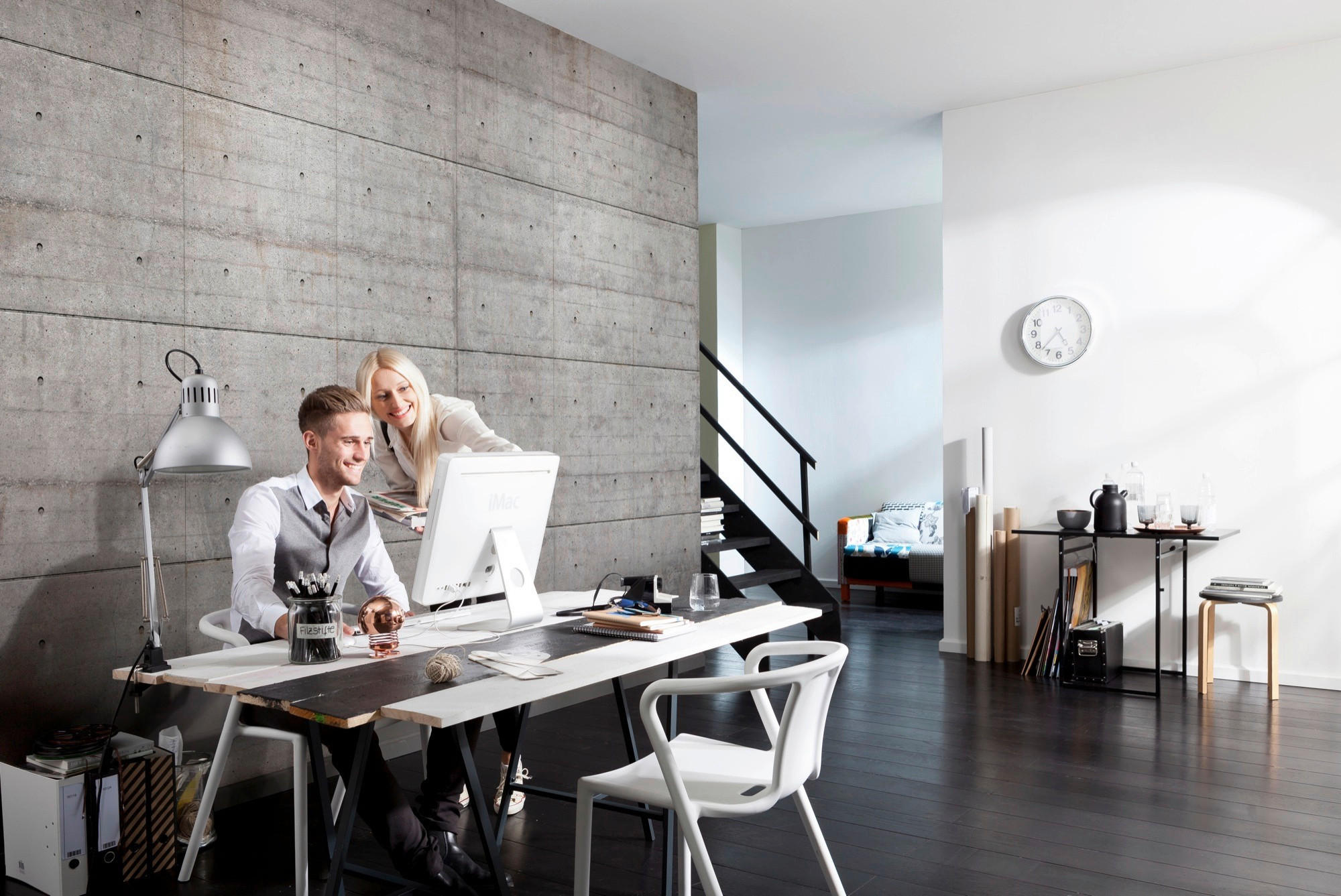 FOTOTAPETE - Grau, Basics, Papier (368/254cm)