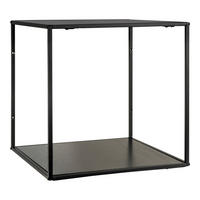 WANDREGAL 36/36/36 cm  - Schwarz, Design, Holz/Metall (36/36/36cm)