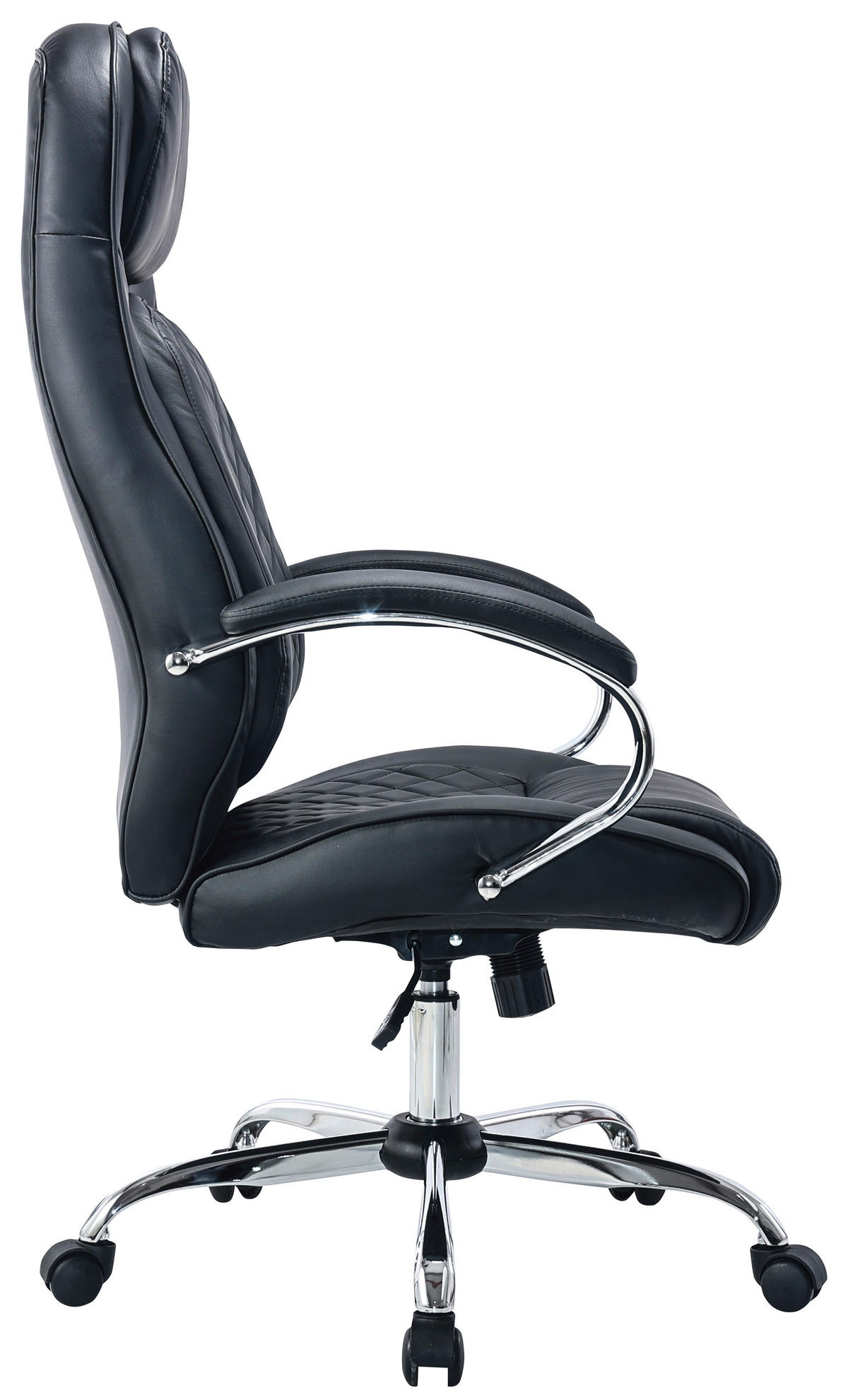 DIREKTORSKA STOLICA  crna   - boja hroma/crna, Konvencionalno, metal/tekstil (66/119-128/70cm) - Cantus