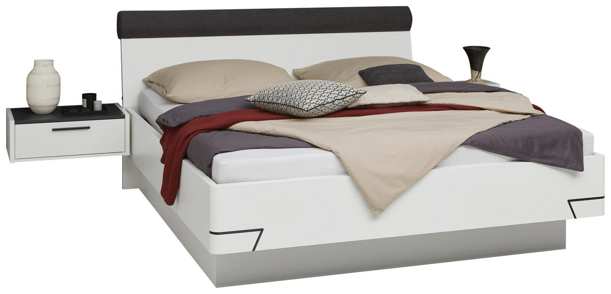 BETTANLAGE - Anthrazit/Weiß, KONVENTIONELL (180/200cm) - Dieter Knoll