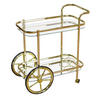 SERVIERWAGEN Messingfarben  - Messingfarben, Design, Glas/Metall (38/73/74cm) - MID.YOU