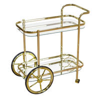SERVIERWAGEN Messingfarben  - Messingfarben, Design, Glas/Metall (38/73/74cm) - MID.YOU