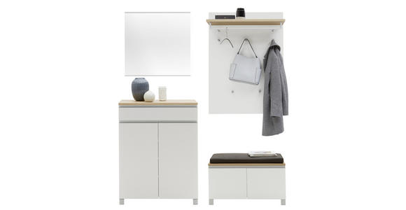 GARDEROBE 180/193/40 cm  - Eichefarben/Silberfarben, Design, Holz/Holzwerkstoff (180/193/40cm) - Dieter Knoll