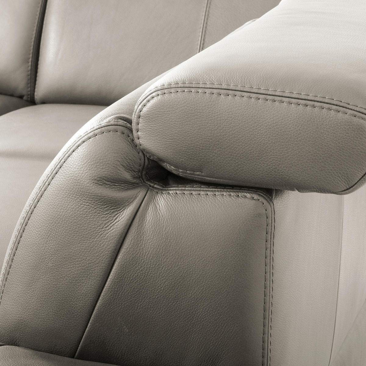 ECKSOFA  in Lederlook Echtleder Pinienfarben  - Schwarz/Pinienfarben, Design, Leder/Textil (264/211cm) - Livetastic