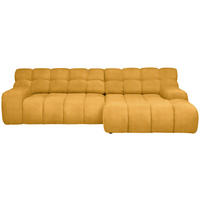 ECKSOFA in Webstoff Gelb  297/180 cm  - Gelb/Schwarz, MODERN, Kunststoff/Textil (297/180cm) - Welnova