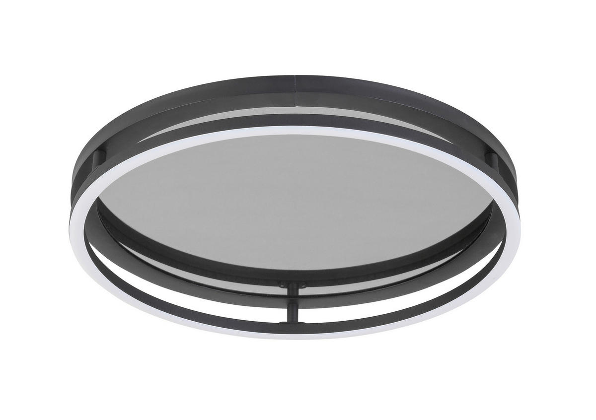 PLAFONIERĂ CU LED - negru, Lifestyle, plastic/metal (39/8,7cm) - Novel