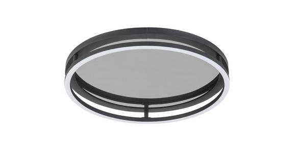 LED-DECKENLEUCHTE 39/8,7 cm - Schwarz, LIFESTYLE, Kunststoff/Metall (39/8,7cm) - Novel