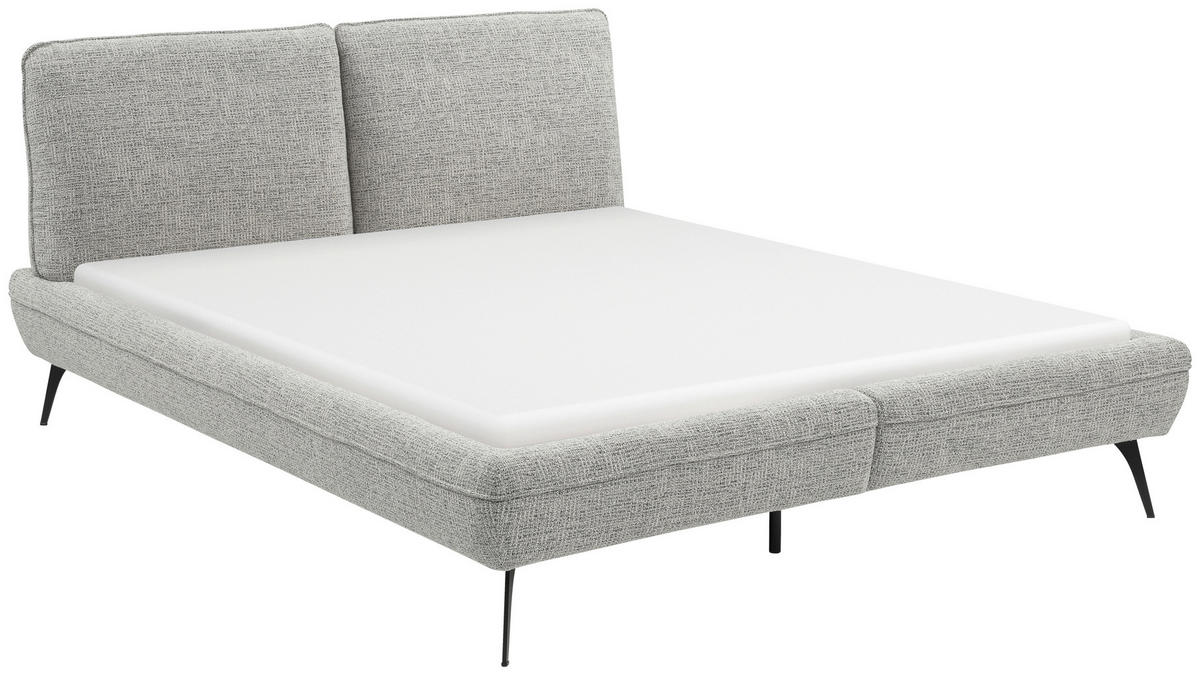 TAPECIRANI KREVET   180/200 cm   siva  - siva/crna, Moderno, drvo/metal (180/200cm) - MID.YOU