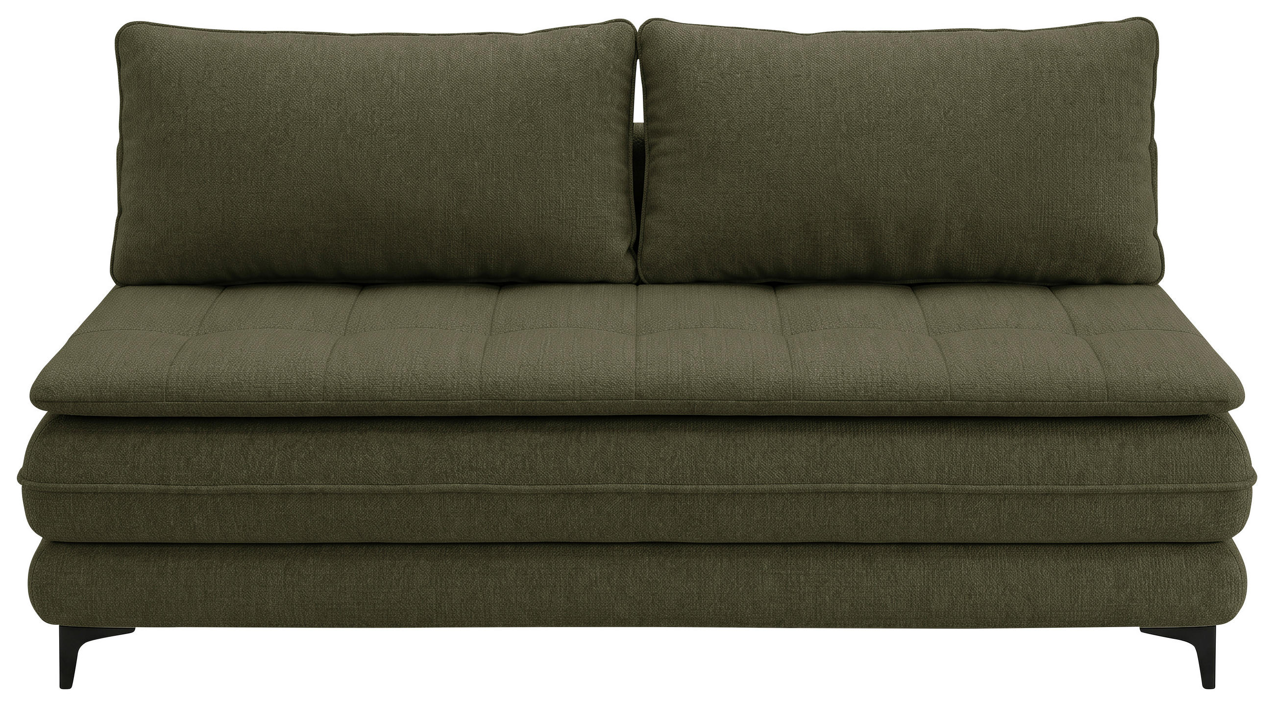 SCHLAFSOFA Chenille Dunkelgrün  inkl. Bettkasten, Schlaffunktion, Topper  - Dunkelgrün/Schwarz, Design, Textil/Metall (200/95/92cm) - Stylife