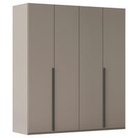 DREHTÜRENSCHRANK 201/223/60 cm 4-türig Fango  - Fango/Graphitfarben, Design, Holzwerkstoff/Metall (201/223/60cm) - home24