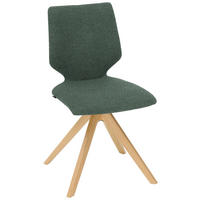 STUHL Struktur  - Blau/Eichefarben, Design, Holz/Textil (50/92/64cm) - Venjakob