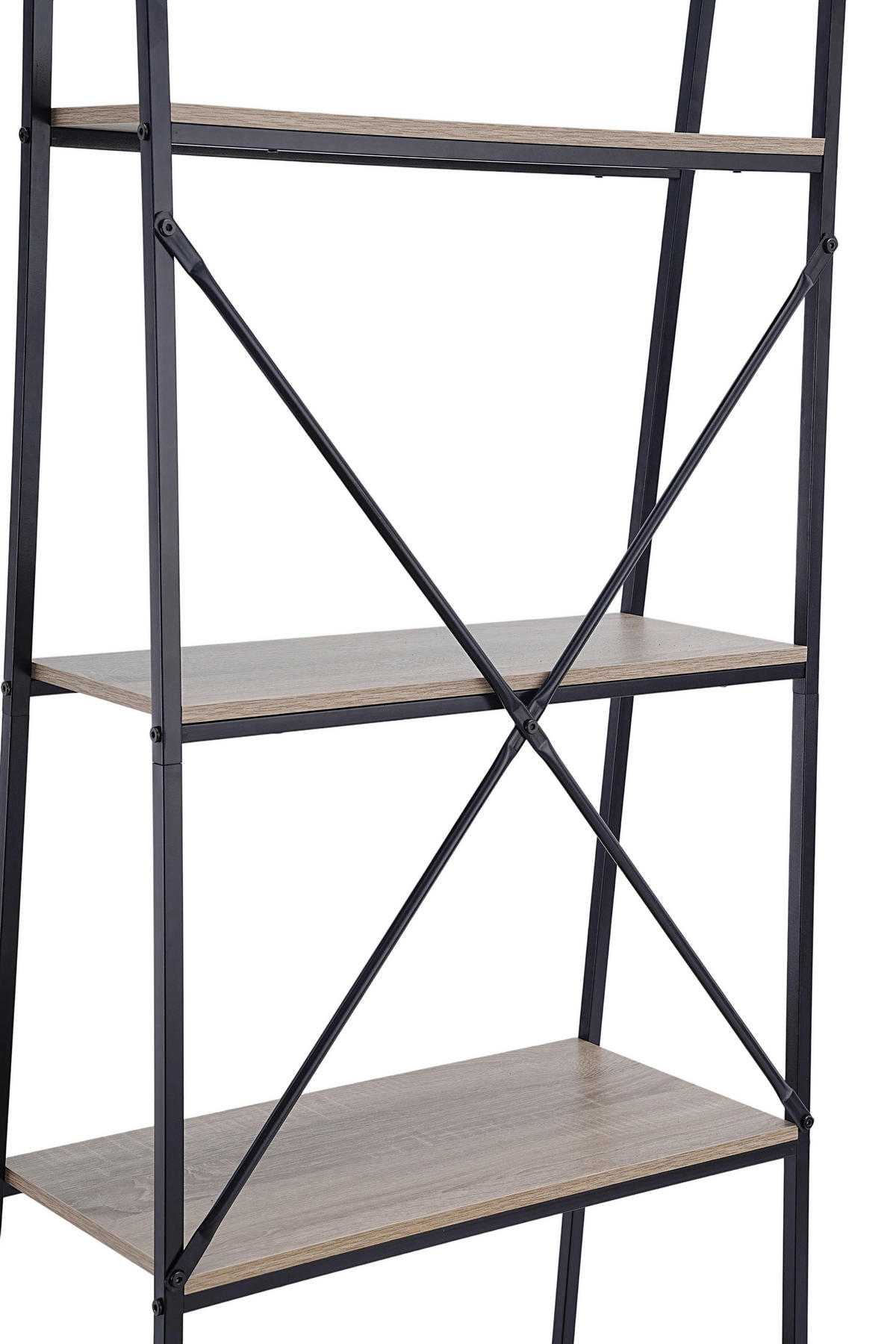 REGAL Naturfarben, Schwarz  - Schwarz/Naturfarben, Basics, Holzwerkstoff/Metall (60,5/148,5/34cm) - Xora