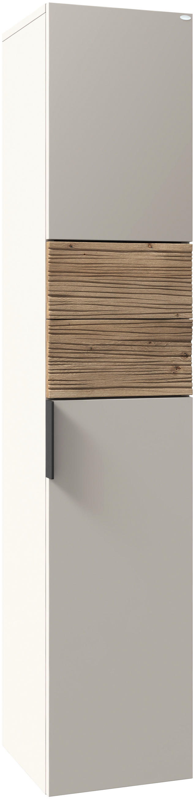 HOCHSCHRANK 32/160/35 cm  - Taupe/Wildeiche, LIFESTYLE, Glas/Holz (32/160/35cm) - Voglauer