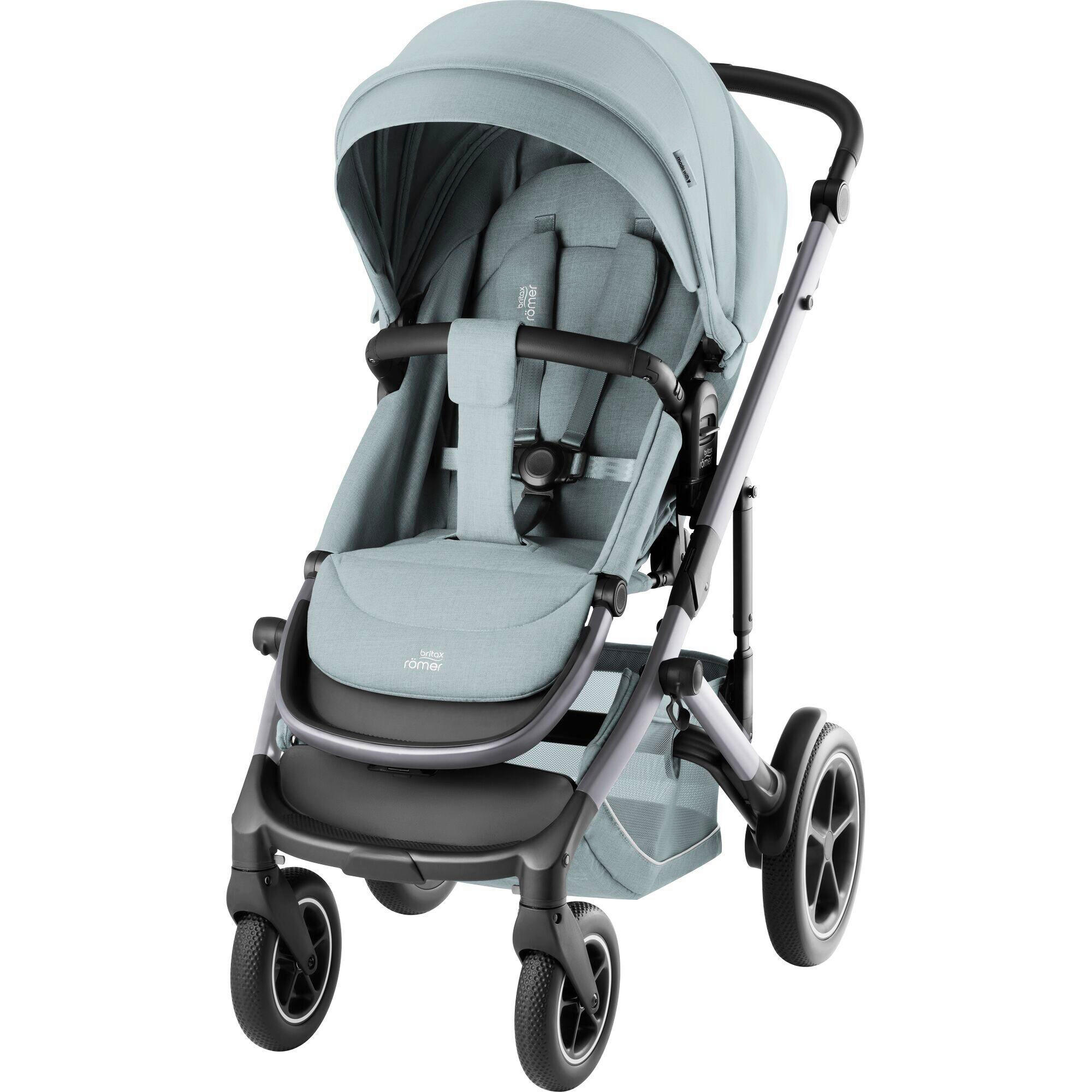 KINDERWAGEN  Smile 5Z  Harbor Blue  - Pastellblau/Grau, Basics, Textil/Metall (57/112/97.7cm) - Britax Römer