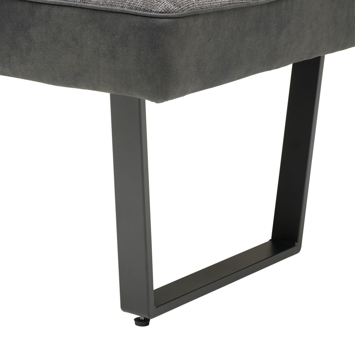 ECKBANK 200/160 cm  in Grau, Schwarz  - Schwarz/Grau, KONVENTIONELL, Textil/Metall (200/160cm) - MID.YOU