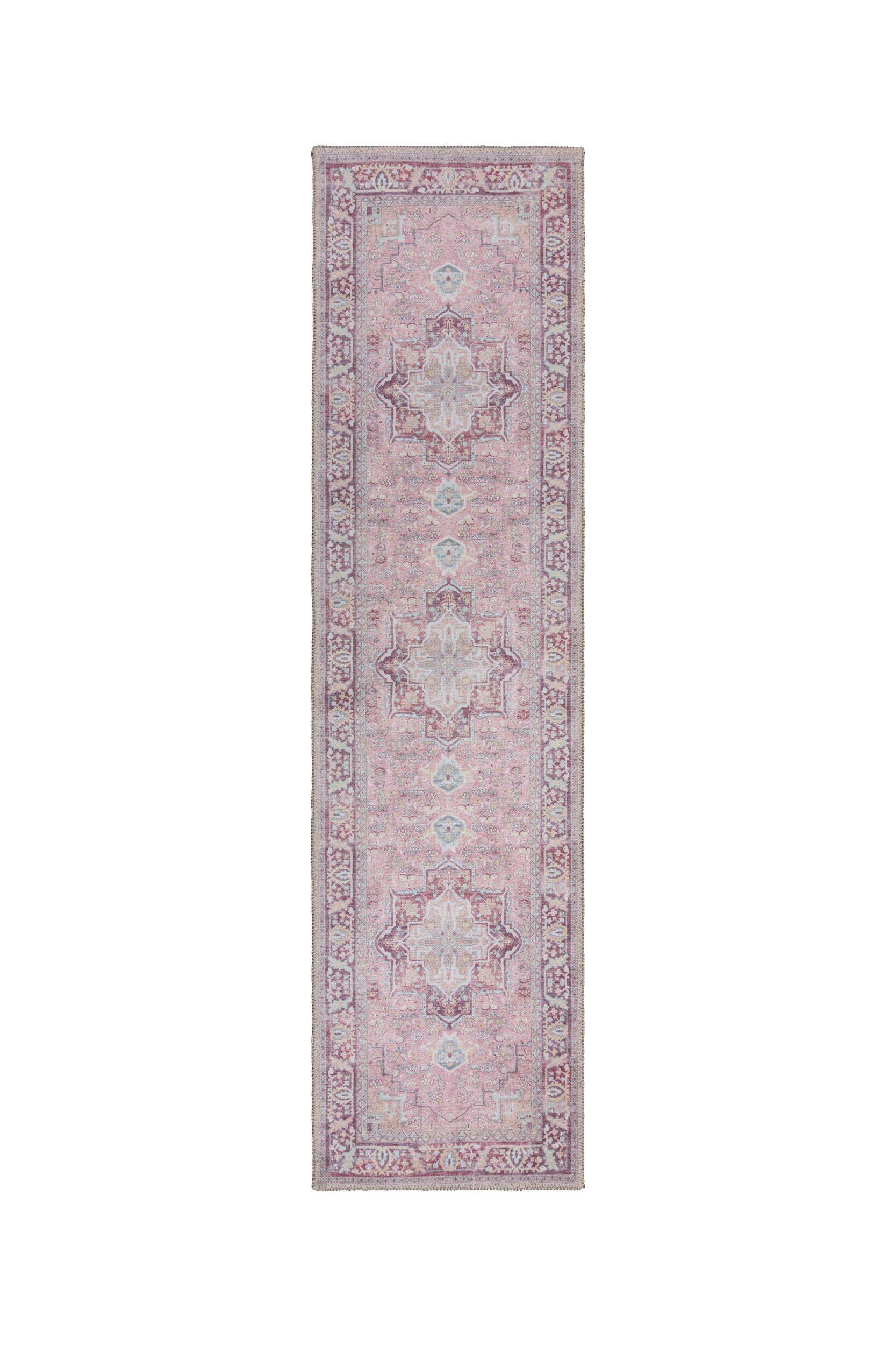FLACHWEBETEPPICH 60/230 cm Hebden Washable Pink  - Pink, Basics, Textil (60/230cm) - Xora