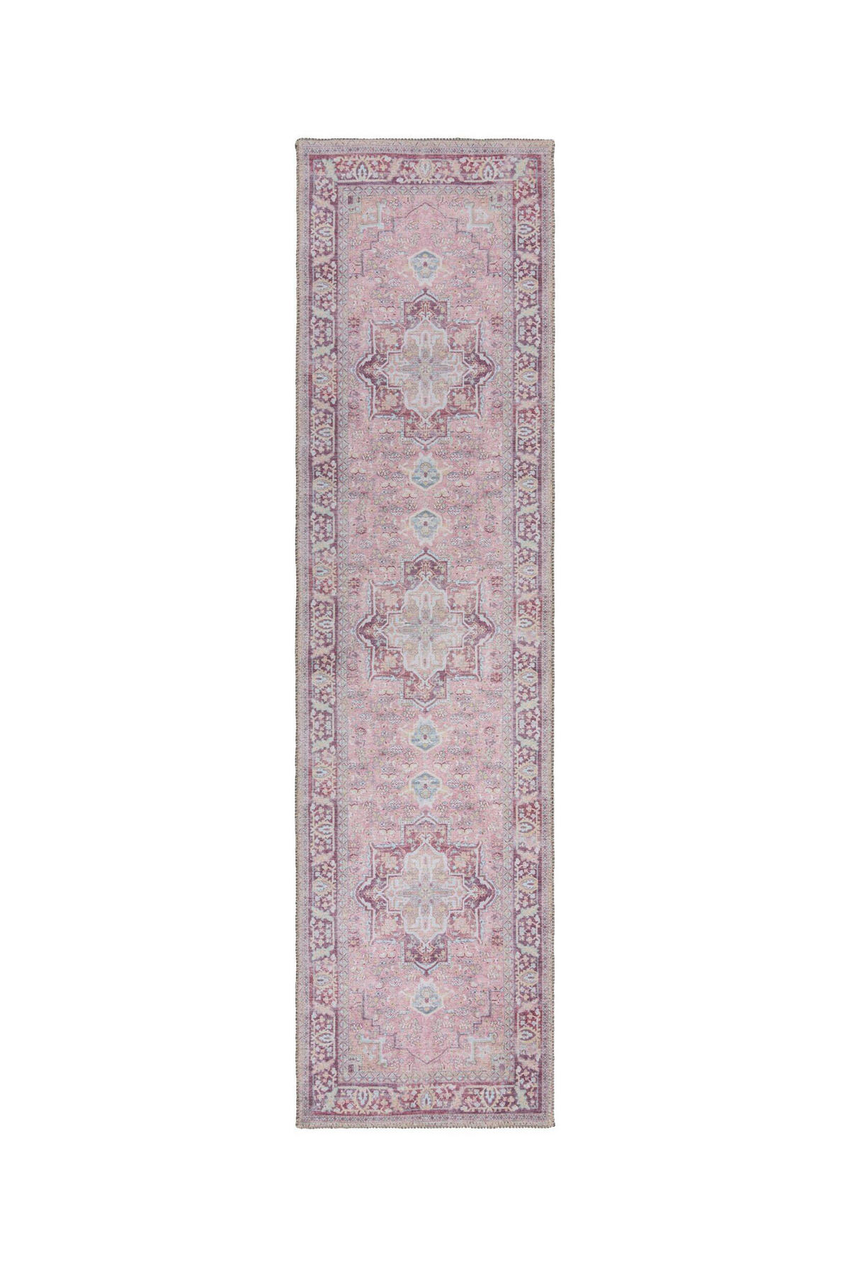 FLACHWEBETEPPICH 60/230 cm Hebden Washable Pink  - Pink, Basics, Textil (60/230cm) - Xora