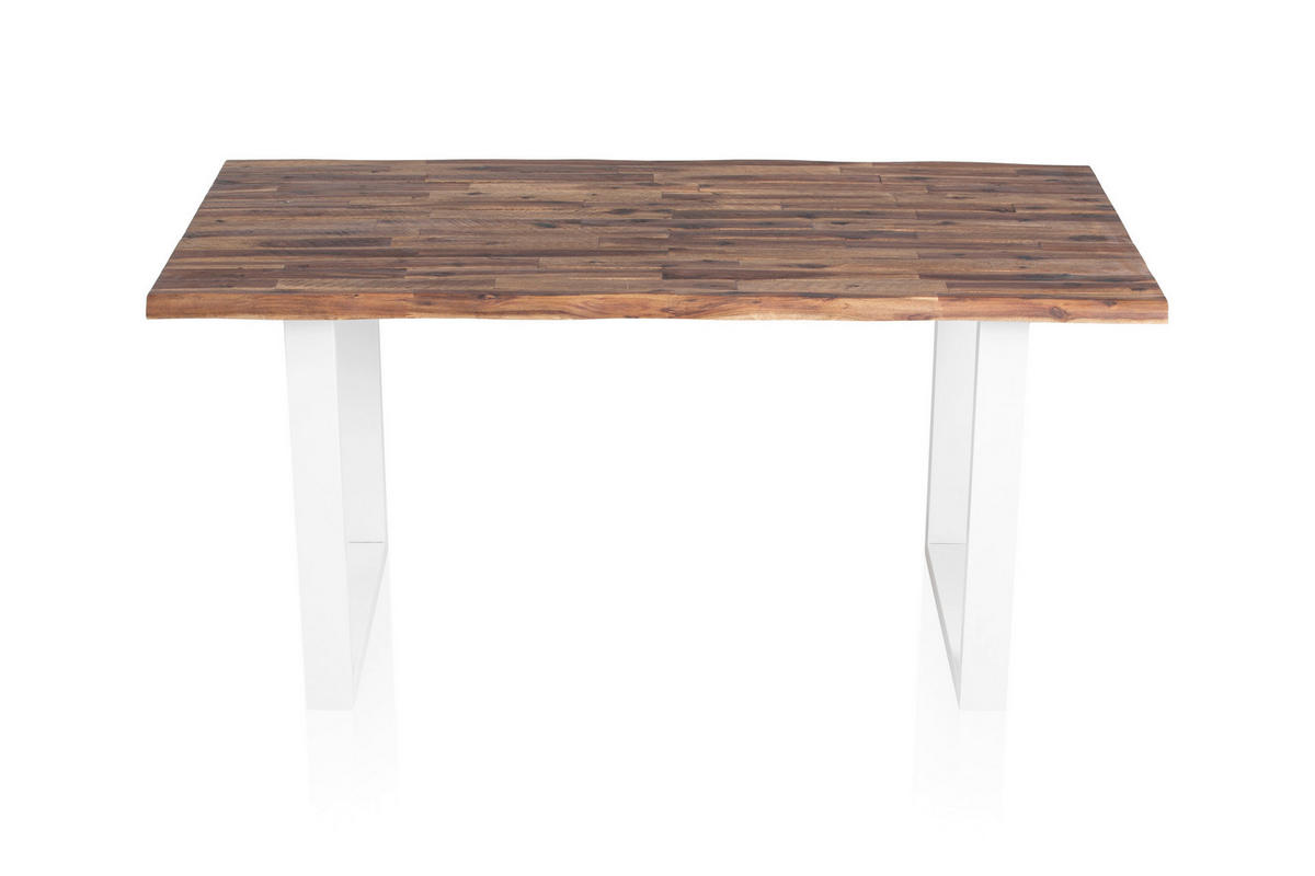 ESSTISCH in Holz 180/90/75 cm   - Weiß/Naturfarben, MODERN, Holz/Metall (180/90/75cm) - Livetastic