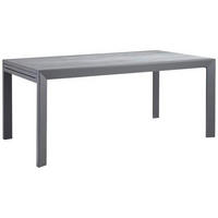GARTENTISCH 180-280/100/75 cm Metall, Glas rechteckig  - Dunkelgrau/Anthrazit, Design, Glas/Metall (180-280/100/75cm) - Ambia Garden