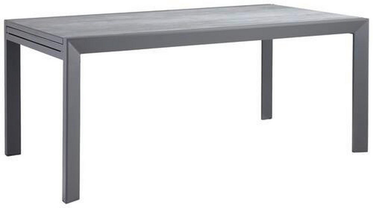 GARTENTISCH 180-280/100/75 cm Metall, Glas rechteckig  - Dunkelgrau/Anthrazit, Design, Glas/Metall (180-280/100/75cm) - Ambia Garden