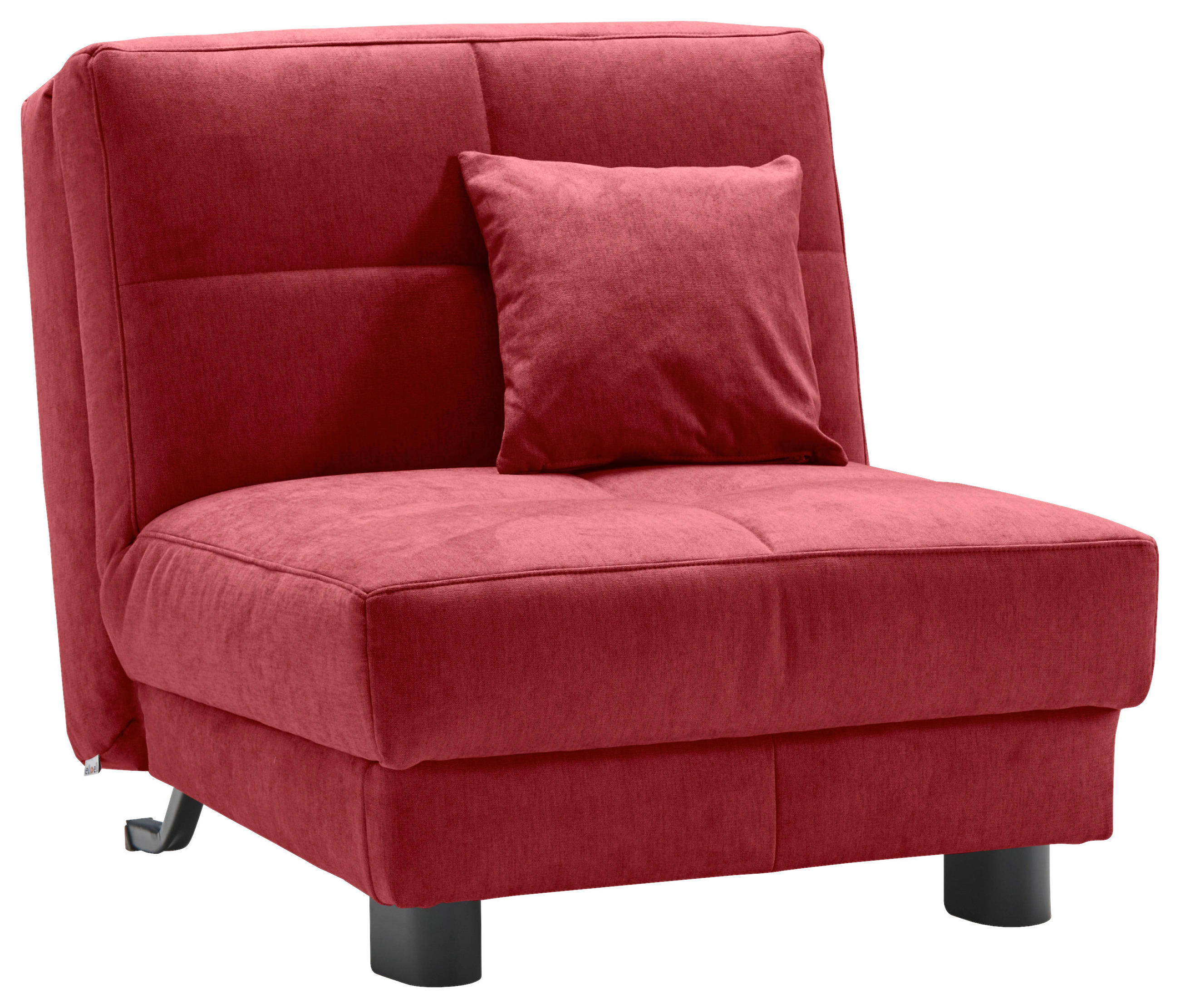 SCHLAFSESSEL Mikrovelours Rotbraun    - Rotbraun/Schwarz, KONVENTIONELL, Textil/Metall (85/85/100cm) - Carryhome