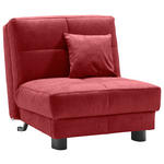 SCHLAFSESSEL Mikrovelours Rotbraun    - Rotbraun/Schwarz, KONVENTIONELL, Textil/Metall (85/85/100cm) - Carryhome