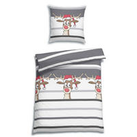 BETTWÄSCHE 2-teilig Flanell 135/200 cm  - Grau, Design, Textil (135/200cm) - Florella